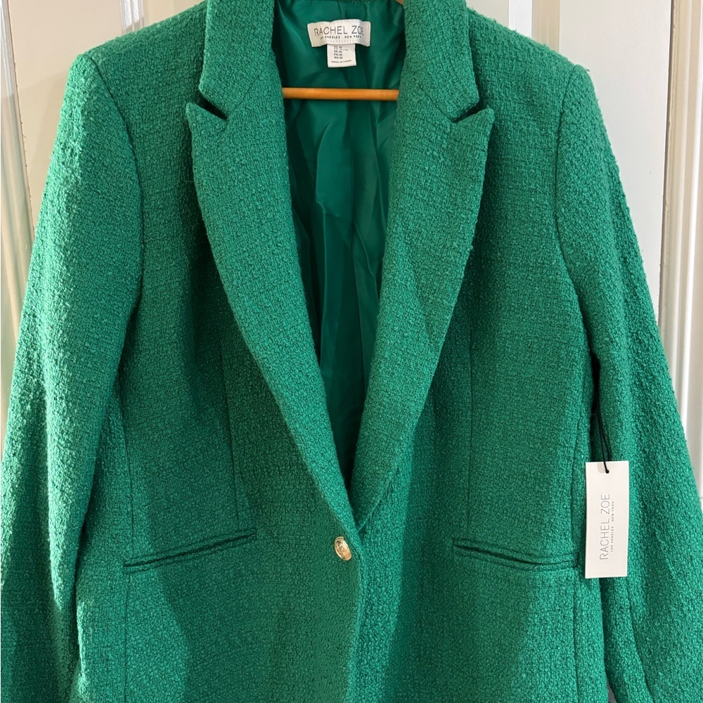 Rachel Zoe Emerald Green Textured Blazer